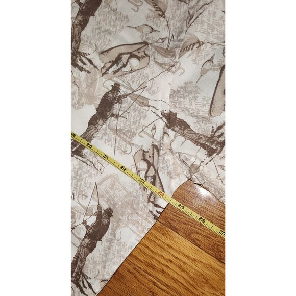 Fly Fishing Lure Button Up Cotton Shirt Medium NWT Cafe Luna - Picture 6 of 10